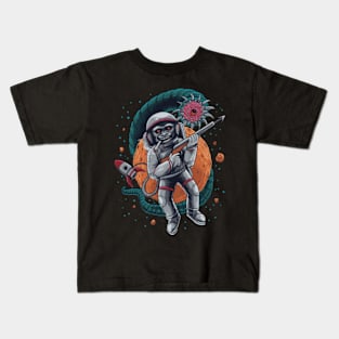 Simian Sentinel: The Battle of the brave monkey in the Void Kids T-Shirt